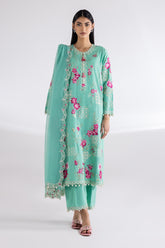 Stitched Lawn Embroidered Suit